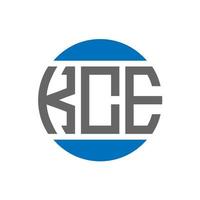 création de logo de lettre kce sur fond blanc. concept de logo de cercle d'initiales créatives kce. conception de lettre kce. vecteur