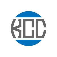 création de logo de lettre kcc sur fond blanc. concept de logo de cercle d'initiales créatives kcc. conception de lettre kcc. vecteur