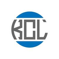 création de logo de lettre kcl sur fond blanc. concept de logo de cercle d'initiales créatives kcl. conception de lettre kcl. vecteur