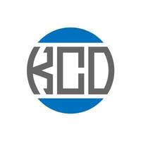 création de logo de lettre kco sur fond blanc. concept de logo de cercle d'initiales créatives kco. conception de lettre kco. vecteur