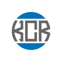 création de logo de lettre kcr sur fond blanc. concept de logo de cercle d'initiales créatives kcr. conception de lettre kcr. vecteur