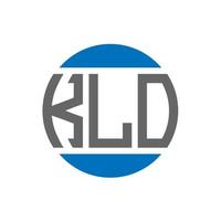 création de logo de lettre klo sur fond blanc. concept de logo de cercle d'initiales créatives klo. conception de lettre klo. vecteur