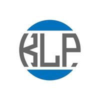 création de logo de lettre klp sur fond blanc. concept de logo de cercle d'initiales créatives klp. conception de lettre klp. vecteur