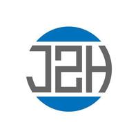 création de logo de lettre jzh sur fond blanc. concept de logo de cercle d'initiales créatives jzh. conception de lettre jzh. vecteur