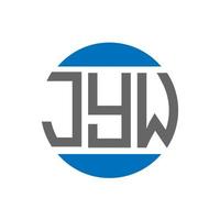création de logo de lettre jyw sur fond blanc. concept de logo de cercle d'initiales créatives jyw. conception de lettre jyw. vecteur