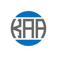création de logo de lettre kaa sur fond blanc. concept de logo de cercle d'initiales créatives kaa. conception de lettre kaa. vecteur