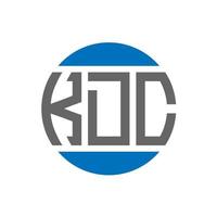 création de logo de lettre kdc sur fond blanc. concept de logo de cercle d'initiales créatives kdc. conception de lettre kdc. vecteur