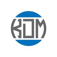 création de logo de lettre kdm sur fond blanc. concept de logo de cercle d'initiales créatives kdm. conception de lettre kdm. vecteur