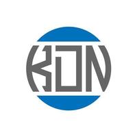 création de logo de lettre kdn sur fond blanc. concept de logo de cercle d'initiales créatives kdn. conception de lettre kdn. vecteur