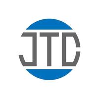 création de logo de lettre jtc sur fond blanc. concept de logo de cercle d'initiales créatives jtc. conception de lettre jtc. vecteur