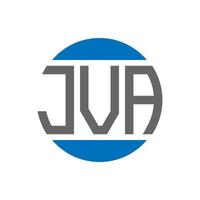 création de logo de lettre jva sur fond blanc. concept de logo de cercle d'initiales créatives jva. conception de lettre jva. vecteur