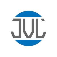 création de logo de lettre jvl sur fond blanc. concept de logo de cercle d'initiales créatives jvl. conception de lettre jvl. vecteur