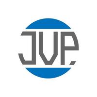 création de logo de lettre jvp sur fond blanc. concept de logo de cercle d'initiales créatives jvp. conception de lettre jvp. vecteur