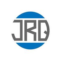 création de logo de lettre jrq sur fond blanc. concept de logo de cercle d'initiales créatives jrq. conception de lettre jrq. vecteur