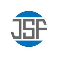 création de logo de lettre jsf sur fond blanc. concept de logo de cercle d'initiales créatives jsf. conception de lettre jsf. vecteur