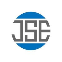 création de logo de lettre jse sur fond blanc. concept de logo de cercle d'initiales créatives jse. conception de lettre jse. vecteur