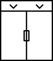 icône de ligne d'ascenseur vecteur