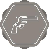 icône de ligne de revolver vecteur
