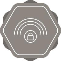icône de ligne wifi protégée vecteur