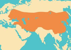 Vecteur de carte de l'Empire mongol