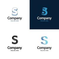 lettre s grand logo pack design création de logos modernes créatifs pour votre entreprise vecteur