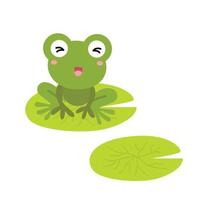 mignon jardin grenouille animal illustration vecteur clipart