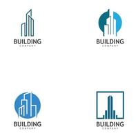 bâtiment logo vecteur icône illustration design