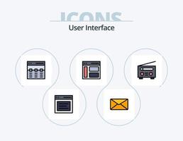 pack d'icônes remplies de ligne d'interface utilisateur 5 conception d'icônes. utilisateur. interface. image. utilisateur. gauche vecteur