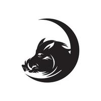 logo de cochon gras vecteur simple icône au design plat