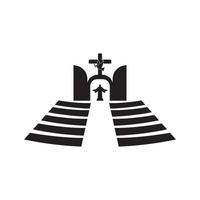 église logo modèle vecteur icône illustration