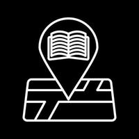 icône de vecteur d'emplacement de bibliothèque