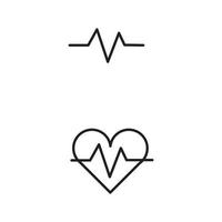 battement de coeur bat signe fitness santé icône signe symbole vecteur