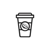 icône de tasse de café. logo d'illustration vectorielle vecteur