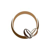conception de vecteur de logo d'icône de grains de café