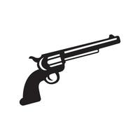 icône de pistolet. vecteur d'arme. logo d'illustration d'équipement militaire