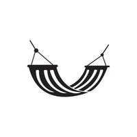 modèle de logo d'illustration vectorielle d'icône de hamac. vecteur