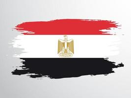 drapeau de vecteur de l'égypte peint avec un pinceau