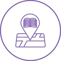 icône de vecteur d'emplacement de bibliothèque