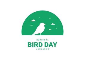 fond de la journée nationale des oiseaux célébrée le 5 janvier. vecteur