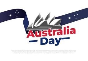 fond de joyeux jour de l'australie célébré le 26 janvier. vecteur