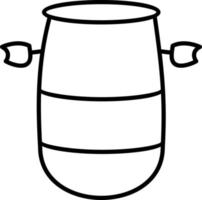 icône de ligne de baril vecteur