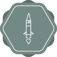 icône de ligne de missile vecteur