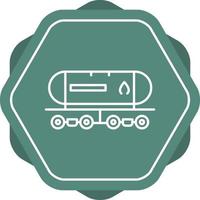 icône de ligne de wagon-citerne vecteur
