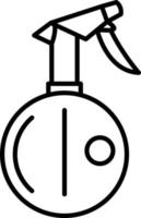 icône de ligne de bouteille de pulvérisation d'eau vecteur