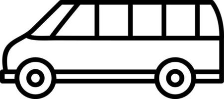 icône de ligne de bus de livraison vecteur