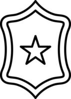 icône de ligne de badge vecteur