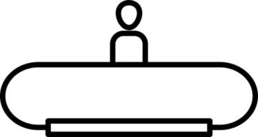 icône de ligne d'escalator horizontal vecteur