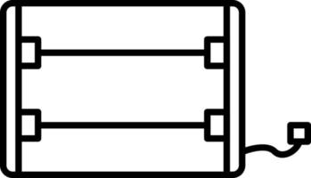 icône de ligne de chauffage électrique vecteur