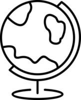 icône de ligne de globe vecteur