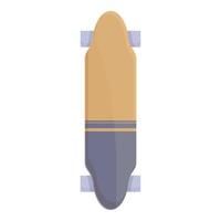 vecteur de dessin animé d'icône de longboard de forme. équipement de skate